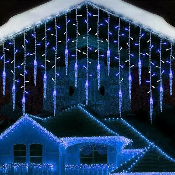 Imagem de Cortina de LED para Decoração de Natal - 3m, Luzes de Corda com Design de Sincelo