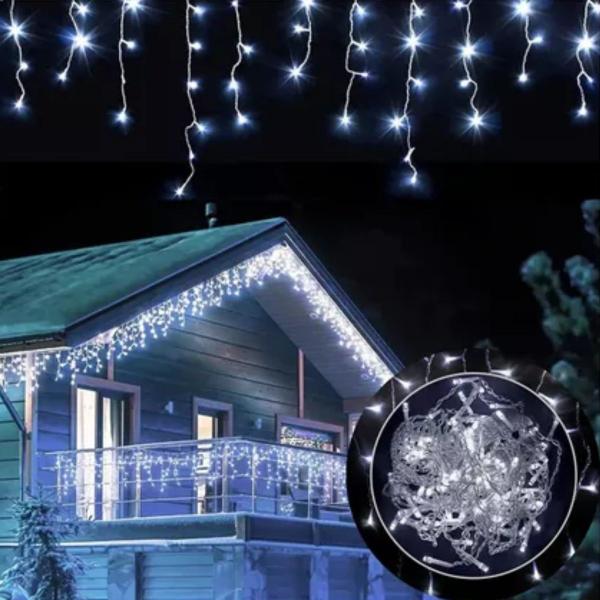 Imagem de Cortina de Luzes em Efeito Cascata para Presente de Natal com Entrega Rápida