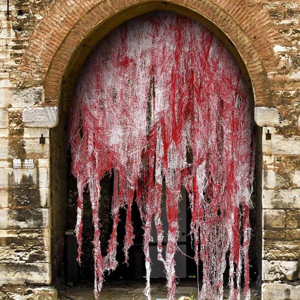 Imagem de Cortina De Porta De Halloween De Terror Sangrento 30x72 Polegadas Pano Decorativo Para Festa Em Casa