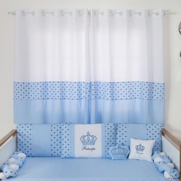 Imagem de Cortina de Quarto Infantil e Bebê Imperial Azul