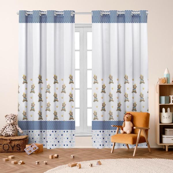 Imagem de Cortina Infantil Blackout 2,80 X 2,20 Estampada Decorativa