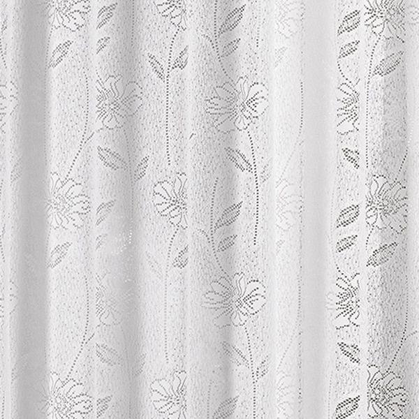 Imagem de Cortina Jade para Trilho Suisso Tecido Renda Floral 2,00m x 2,50m Porta Balcão - Branca
