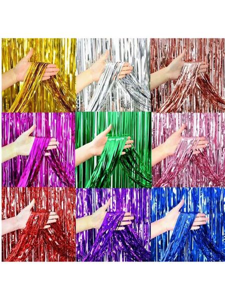 Cortina Metalizada 1X2M 01 Un. Franja Metálica Para Decoração De Festas Carnaval Franja Rafia - Festejando25 Imagem de Cortina Metalizada 1X2M 01 Un. Franja Metálica Para Decoração De Festas Carnaval Franja Rafia