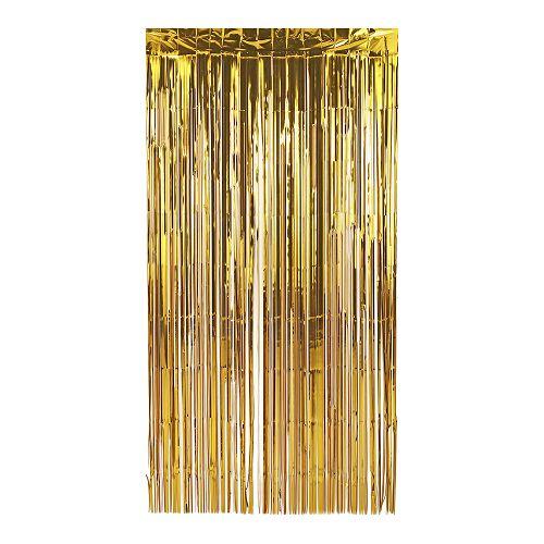 Imagem de Cortina Metalizada Decorativa 1X2m Cor Dourado Make+