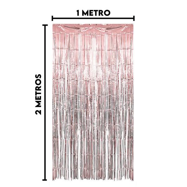 Imagem de Cortina Metalizada para Festa Metálico 2m x 1m