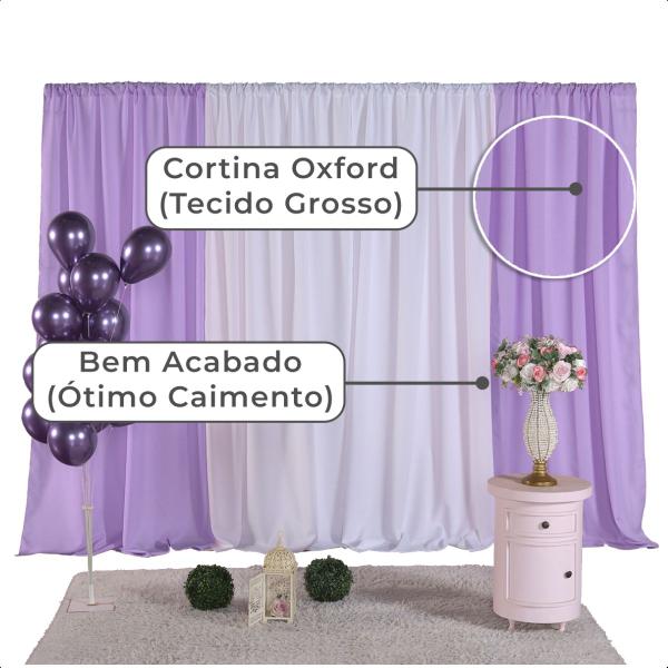 Imagem de Cortina Oxford Decoração Festa Aniversário 7,5MX2,5M