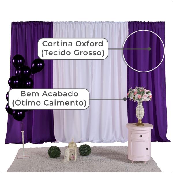 Imagem de Cortina Oxford Decoração Festa Aniversário 7,5MX2,5M