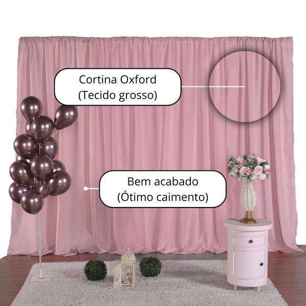 Imagem de Cortina Oxford Decoração Festa Aniversário Casamento 3MX2,50M