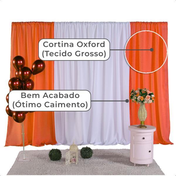 Imagem de Cortina Oxford Decoração Festa Aniversário Casamento 9MX2,50M