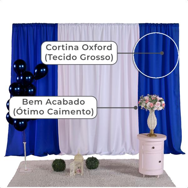 Imagem de Cortina Oxford DecoraçãoFesta Aniversário Casamento 6MX2,50M