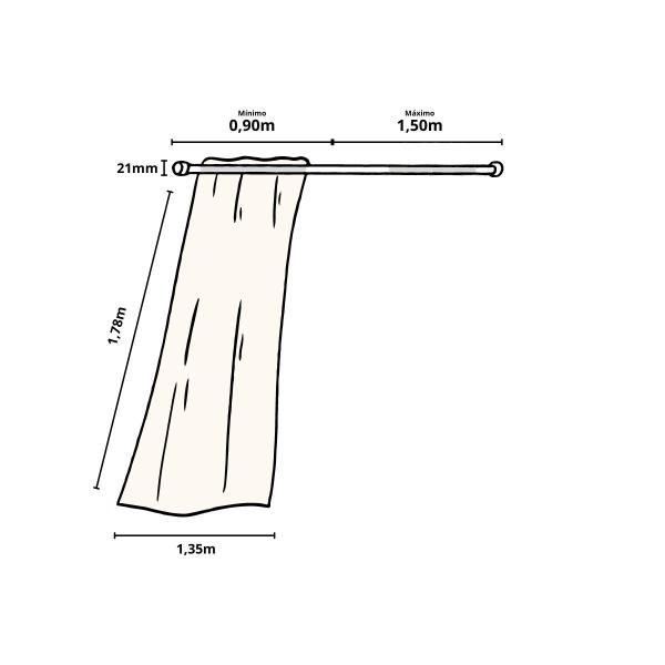 Imagem de Cortina Para Box Banheiro Impermeável Varias Estampas com Varão Ajustável