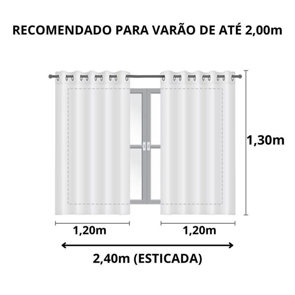 Imagem de Cortina para Cozinha Estampada - 2,00x1,30 Tecido Oxford Galinha