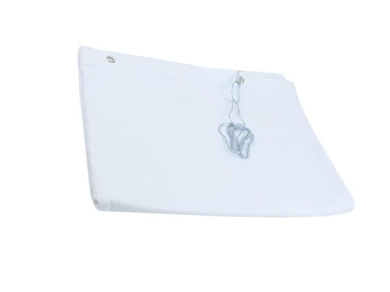 Cortina Para Provador Brim 320X190 Lisa Branca Varão Gancho - Luci Comércio Imagem de Cortina Para Provador Brim 320X190 Lisa Branca Varão Gancho