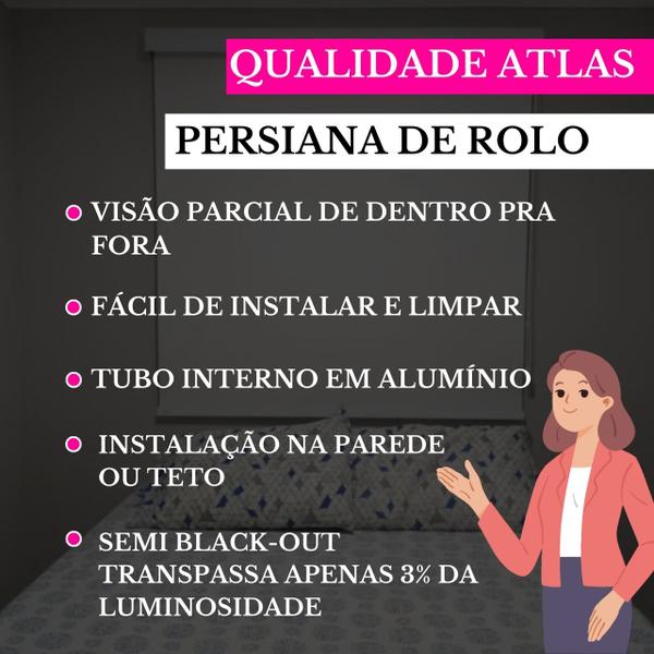 Imagem de Cortina Persiana De Rolo 1,0x260 Semi Blackout Quarto Sala Cozinha Horizontal EscuroOffWhiteCinza