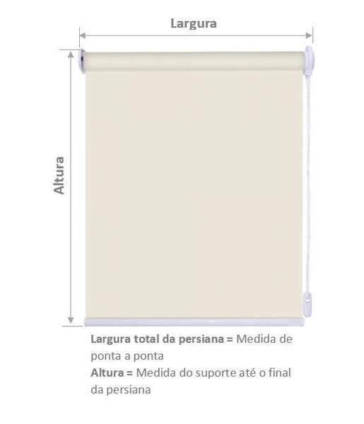 Imagem de Cortina Persiana De Rolo Blackout Pvc Corta Luz L 1,8x2,4 A