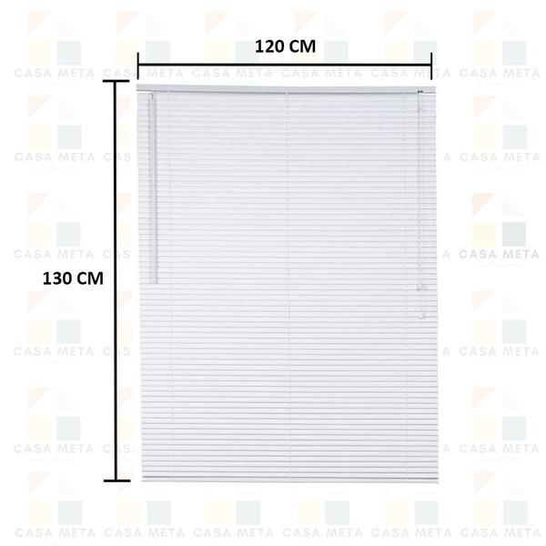 Imagem de Cortina Persiana Horiz Pvc 25mm 120 X 130cm Branca Primafer