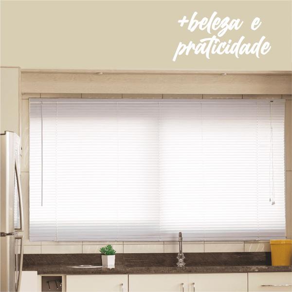 Imagem de Cortina Persiana para quarto cozinha escritório De pvc Horizontal 100x130cm