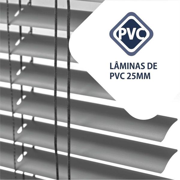 Imagem de Cortina Persiana para quarto cozinha escritório De pvc Horizontal 100x130cm