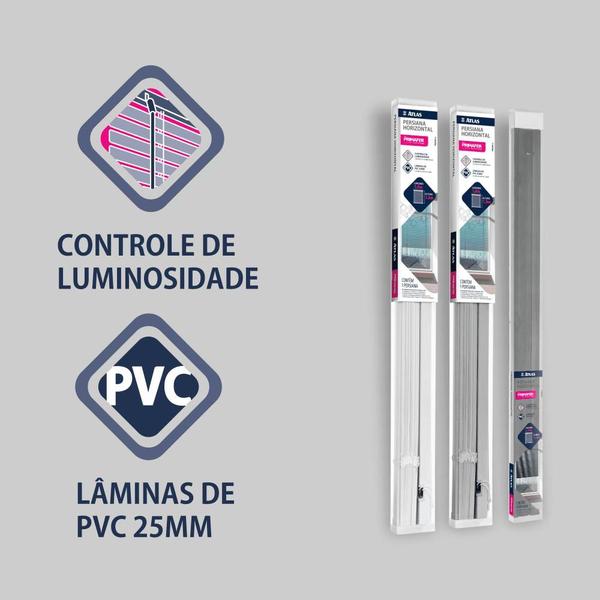 Imagem de Cortina Persiana Para Quarto cozinha Escritório Sala de PVC Horizontal 160cm