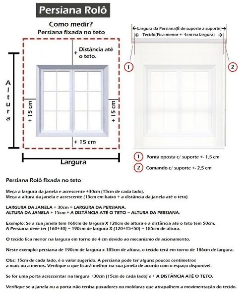 Imagem de Cortina Persiana Rolô Blackout 100% Branca 1,20 larg x 1,20 alt