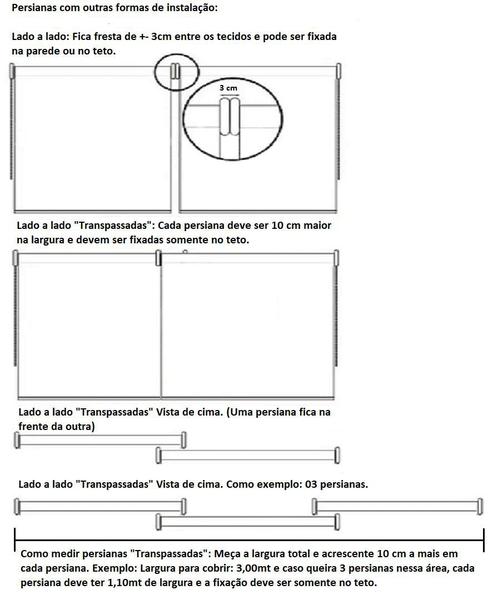 Imagem de CORTINA PERSIANA ROLO TELA SOLAR 3% 0,40 Larg X 0,75 Alt