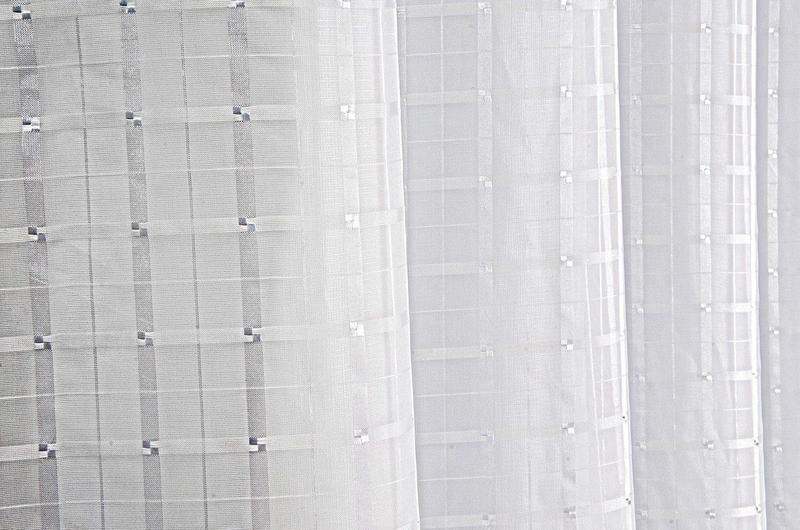 Imagem de cortina quarto voal xadrez forro tecido microfibra branco 4,00x2,50