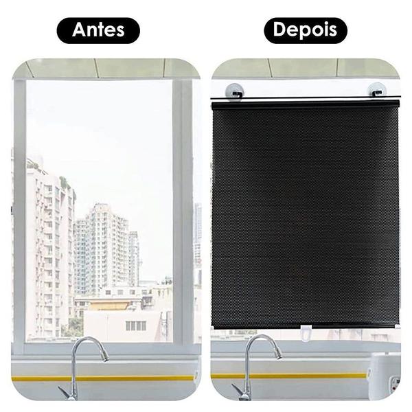 Cortina Retrátil Com Ventosas Protetor Solar Para Janelas - Genérico Imagem de Cortina Retrátil Com Ventosas Protetor Solar Para Janelas