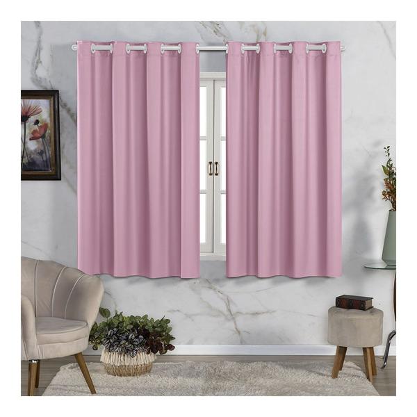 Imagem de Cortina Rosa Para Janela 2 Metros Quarto Menina Blecaute PVC