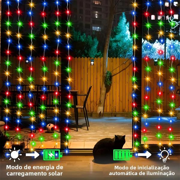 Imagem de Cortina Solar À Prova D'água Para Áreas Externas, Guirlanda De Fadas, Luzes Para Jardim, Quintal,