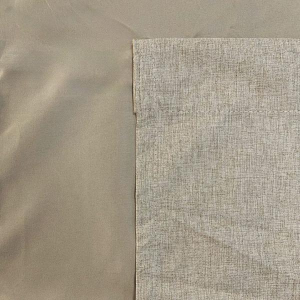 Imagem de Cortina Tecido Blackout - Eclipse - Linen - 2,70m x 2,30m - Creme - P/ Varão - Charm Decor