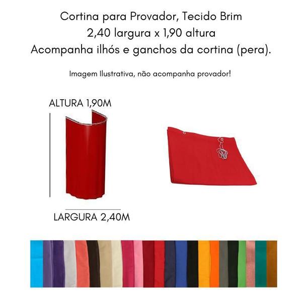 Cortina Tecido Brim 2,40X1,90 Lisa ul Royal Privacidade - Luci Comércio Imagem de Cortina Tecido Brim 2,40X1,90 Lisa ul Royal Privacidade