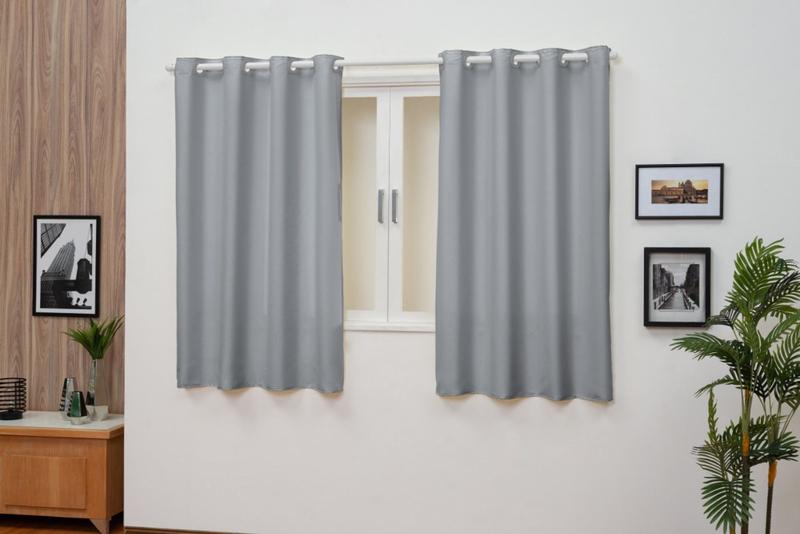 Cortina Tecido Oxford Semi Black Out 3,00 x 1,60 Sala para Varão Quarto Janela