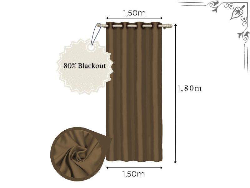 Imagem de Cortina Uma Folha 1,50m x 1,80m Blackout Blecaute Corta A Luz