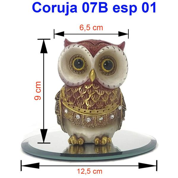 Imagem de Coruja Decorativa Em Resina com base inteligência Sabedoria conhecimento Sorte 07