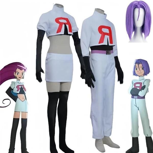 Imagem de Cosplay Adulto Anime Equipe Rocket - Jessie, James & Kojirou - Fantasia Completa Halloween