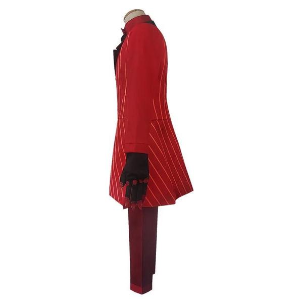 Imagem de Cosplay Red Hazbin Hotel - Uniforme Alastor para Adulto (Jaqueta e Calças)