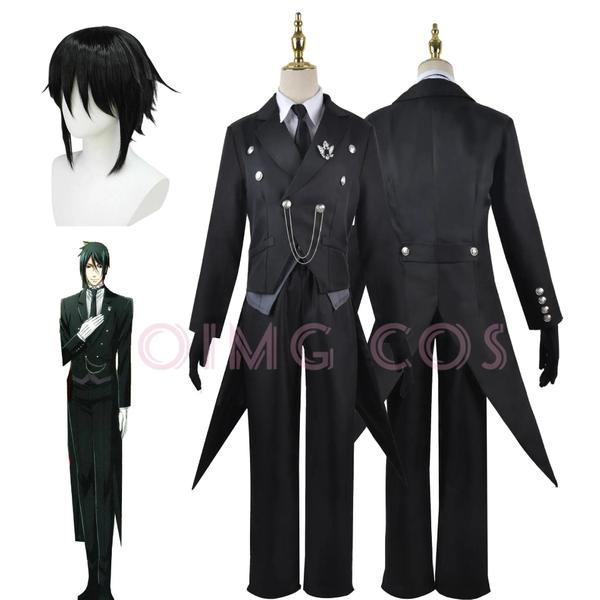 Imagem de Cosplay Sebastian Michaelis - Traje de Mordomo Preto para Festa de Halloween