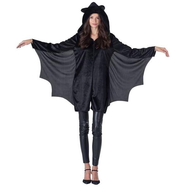 Imagem de Costume Dress Up America Bat para adultos de Halloween - Preto