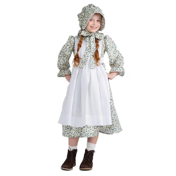 Imagem de Costume Dress Up America Pioneer para meninas - Colonial