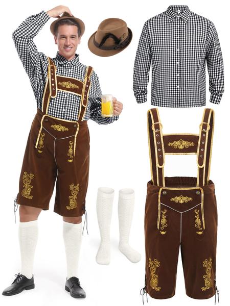 Imagem de Costume FancyFun Lederhosen para homens, Oktoberfest, estilo bávaro