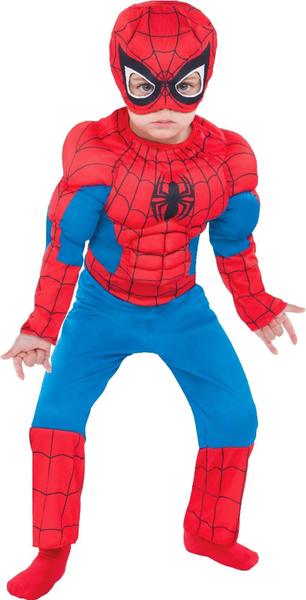 Imagem de Costume Party City Classic Spider-Man Muscle 2T para meninos