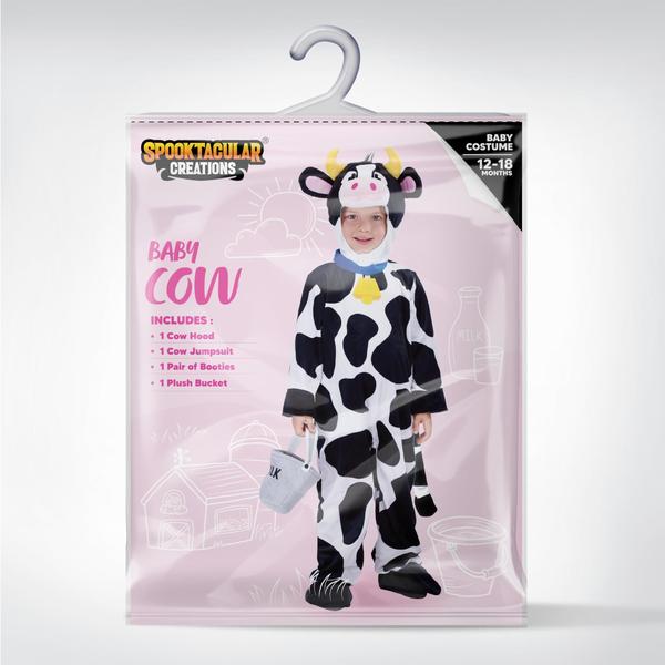 Imagem de Costume Spooktacular Creations Cow para bebê com balde de ordenha