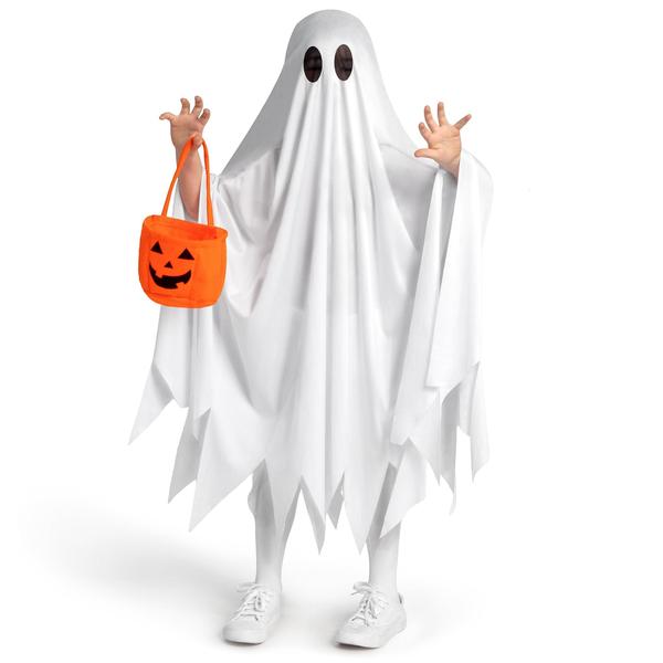 Imagem de Costume Spooktacular Creations Kids Ghost com bolsa de abóbora