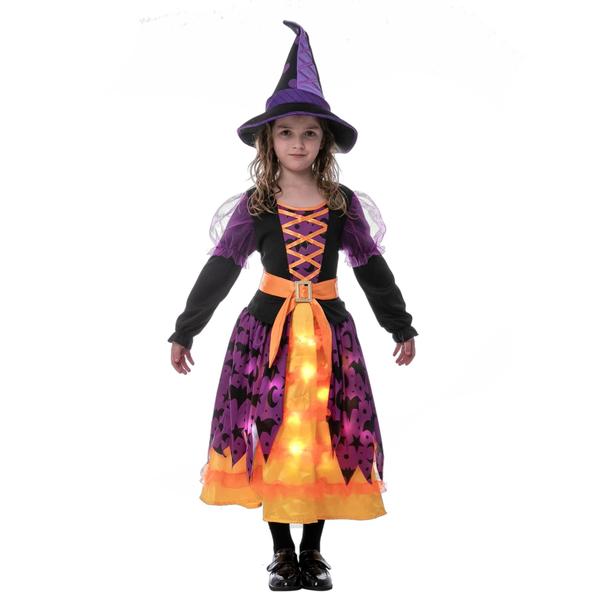 Imagem de Costume Spooktacular Creations Light Up Witch para meninas de 10 a 12 anos