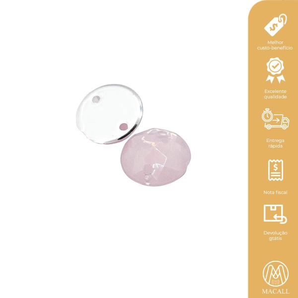 Imagem de Costura Chaton Redondo Acrílico Rosa Claro 8mm 1000pçs 120g