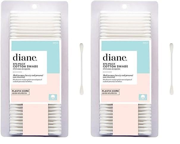 Cotonetes de algodão Diane 375 quilates, pacote com 2 peles supermacias e sensíveis Imagem de Cotonetes de algodão Diane 375 quilates, pacote com 2 peles supermacias e sensíveis