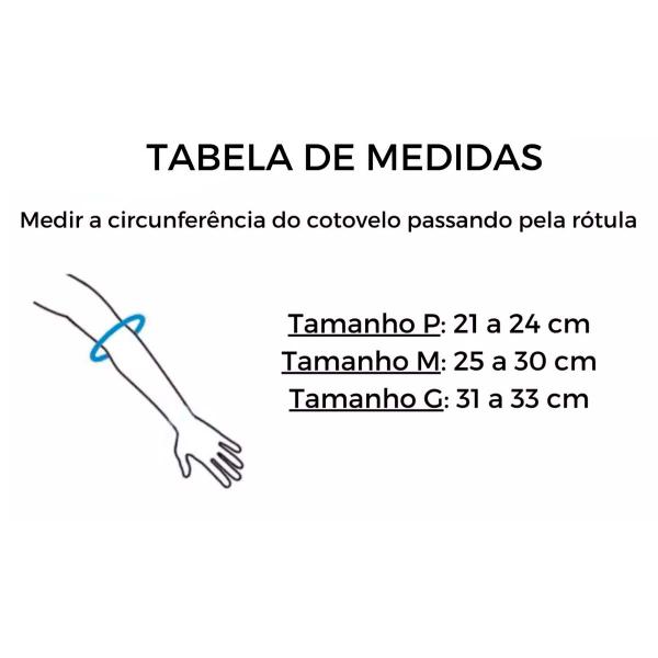 Imagem de Cotoveleira Elástica Lisa Compressão Vôlei Futsal Mma Progne