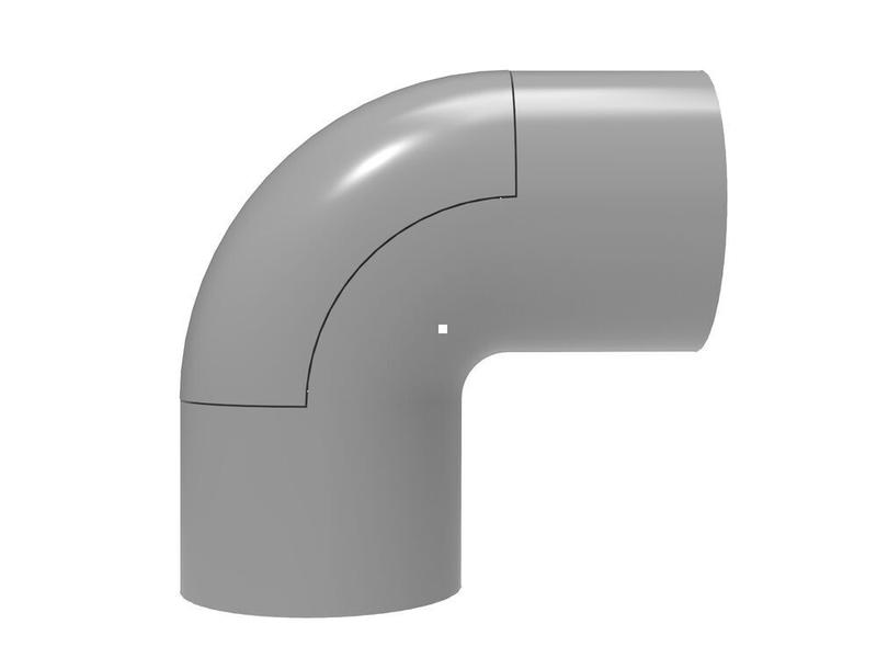 Cotovelo 90 P/tubo 3/4" Condulete Cinza Vitralux Imagem de Cotovelo 90 P/tubo 3/4" Condulete Cinza Vitralux