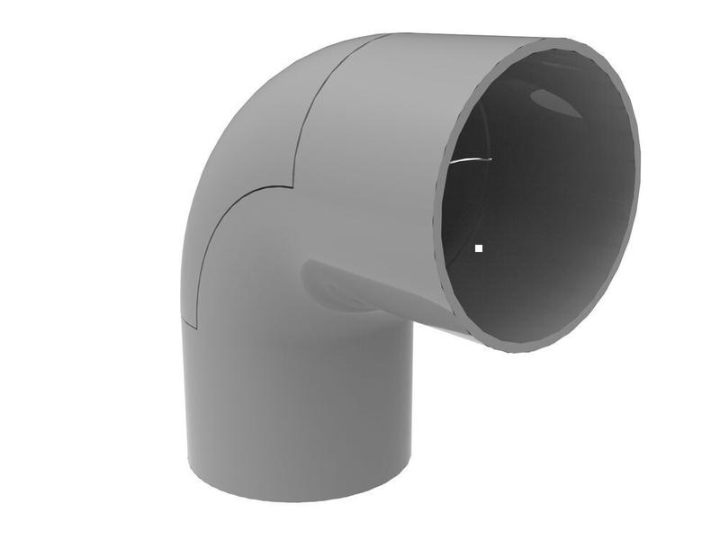 Cotovelo 90 P/tubo 3/4" Condulete Cinza Vitralux Imagem de Cotovelo 90 P/tubo 3/4" Condulete Cinza Vitralux