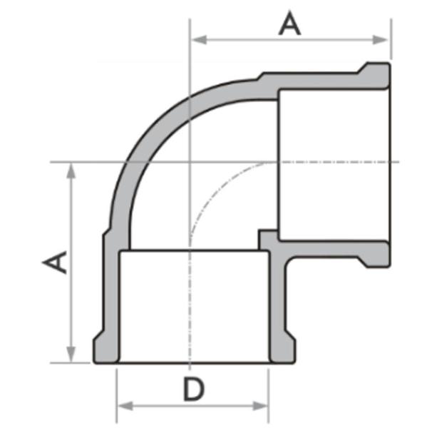 Imagem de Cotovelo Joelho 3/4  90 25mm Soldável Marrom